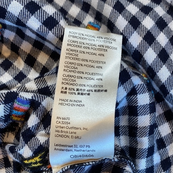 Anthropologie Pilcro Embroidered Gingham Button Down sz S - Picture 10 of 11
